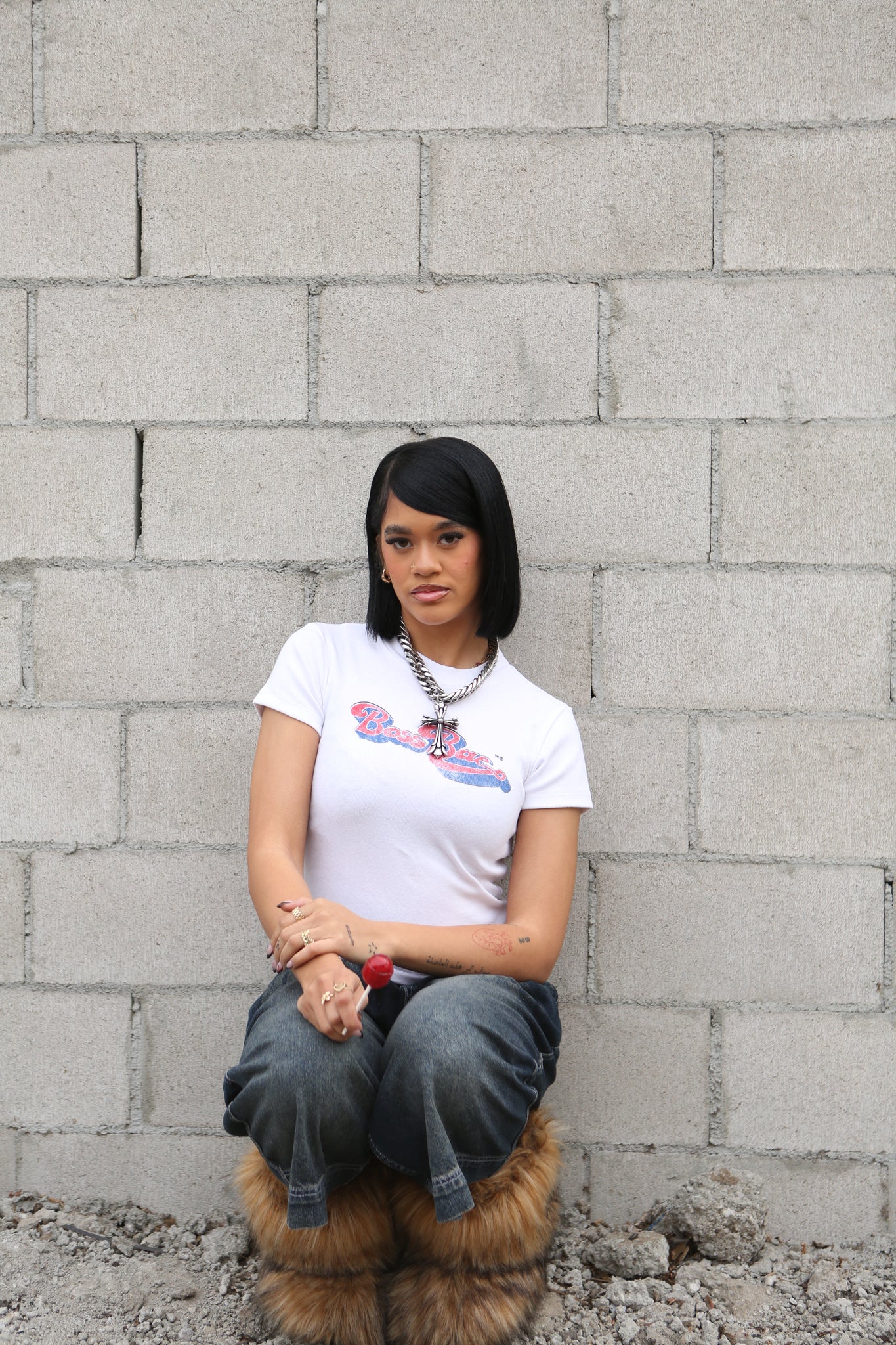 NEW BOSS BAE LOGO BABY T